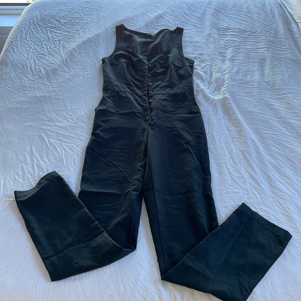 Marian apparel black silk jumpsuit